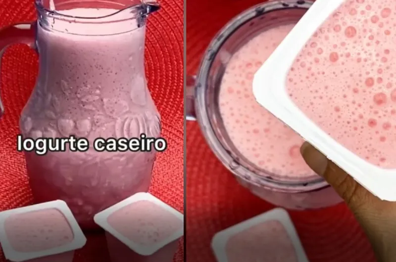 Iogurte de Morango Caseiro (Tipo Danoninho)