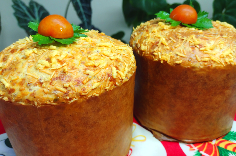 Panetone Salgado de Liquidificador