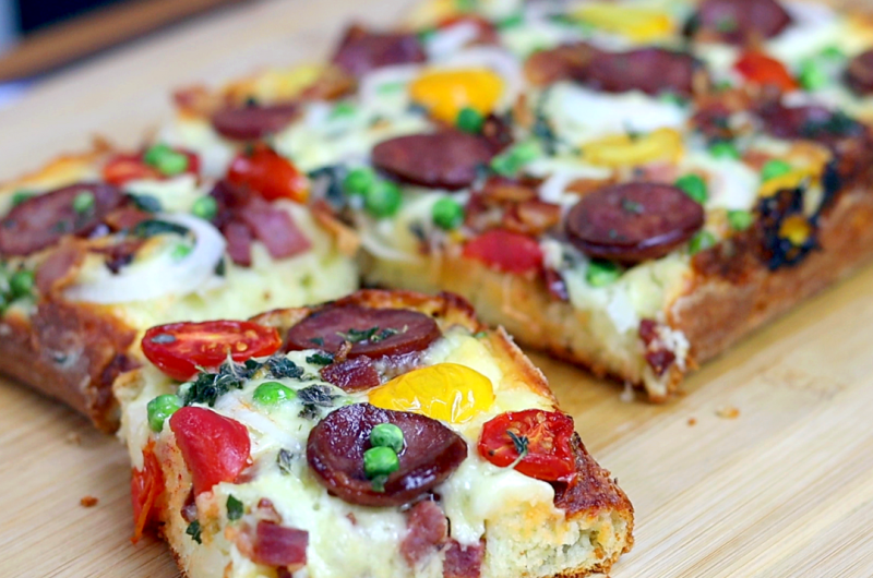 Torta de Calabresa e Bacon