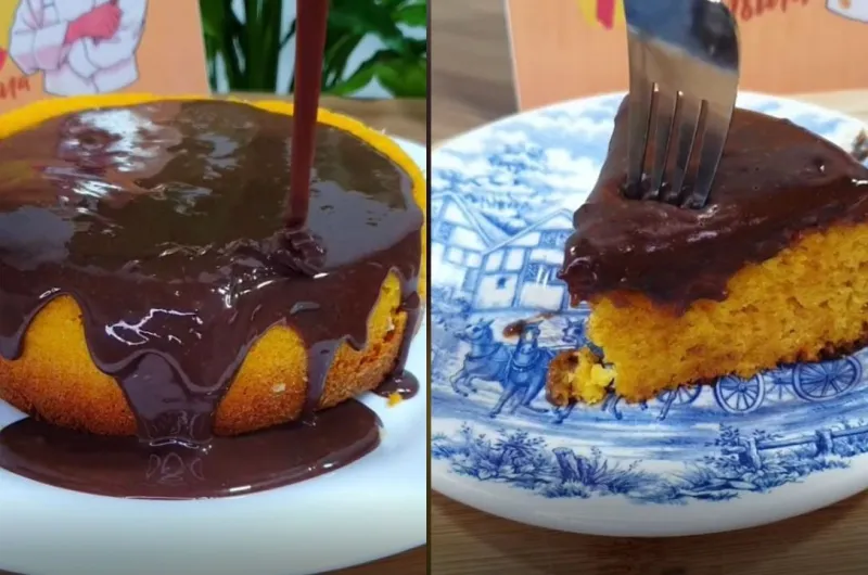 Bolo de Cenoura na Panela em 15 minutos