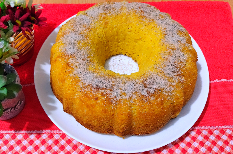Bolo de Fubá sem Ovo e sem Farinha
