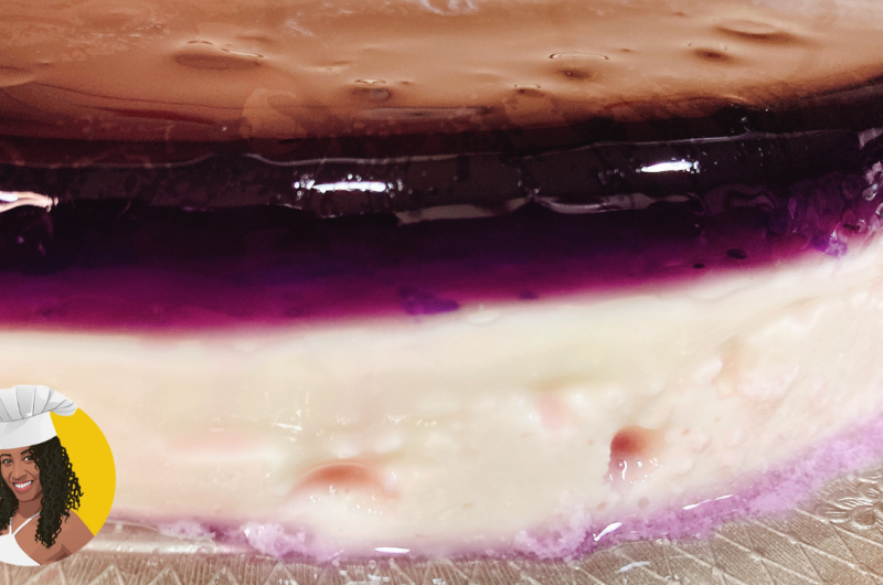 Pudim de Leite Ninho com Gelatina de Uva