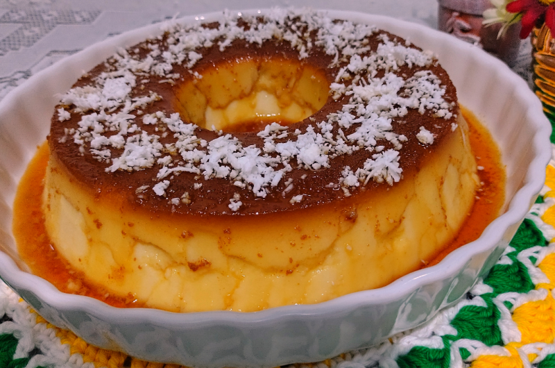 Pudim de Pão com Coco