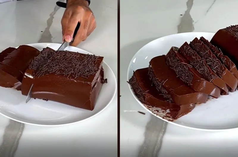 Sobremesa de Chocolate com Gelatina