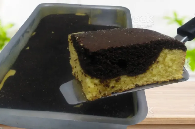 Bolo de fubá mesclado