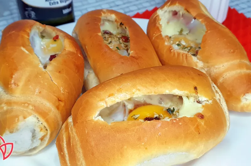 Pão recheado delicioso e muito fácil de fazer