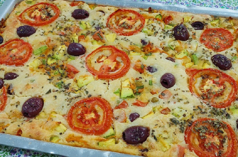 Torta de legumes de liquidificador/fácil
