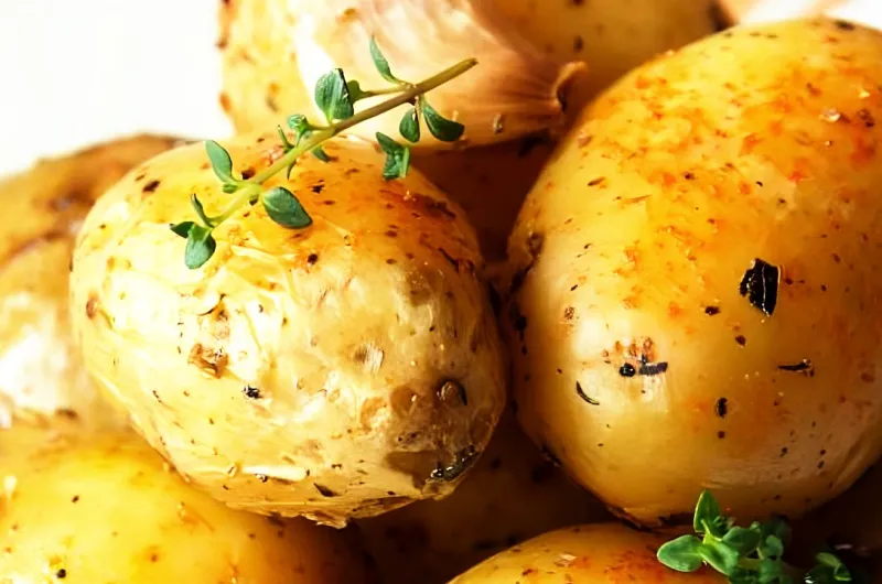 Batatas Assadas no Microondas