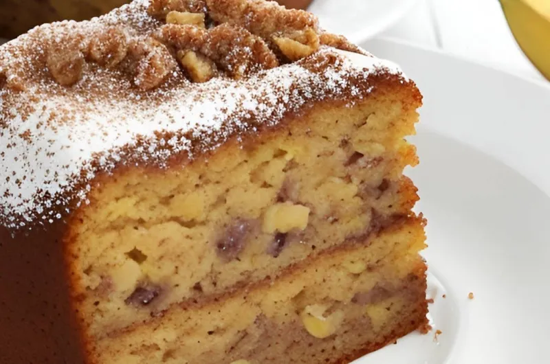 Bolo de Banana com Canela