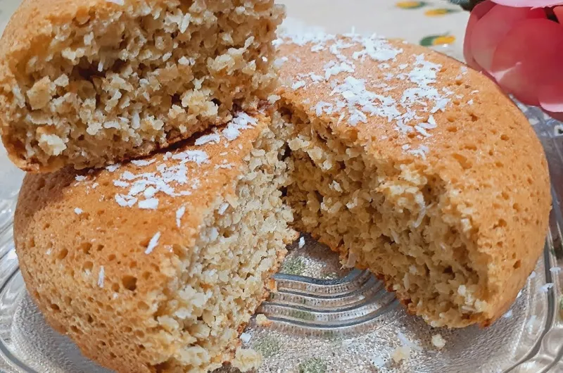 Pão de Frigideira com Farelo de Aveia e Coco