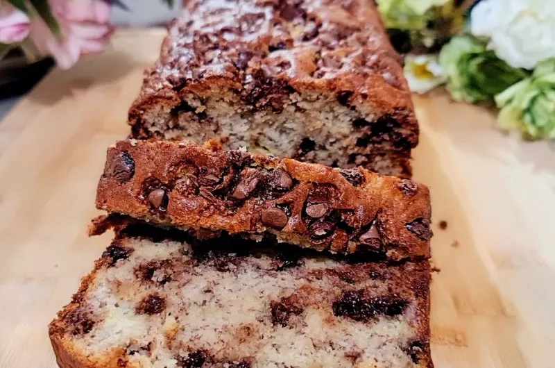 Bolo de Banana com Chocolate