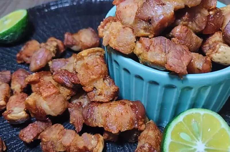 Torresmo de Panceta na Air Fryer
