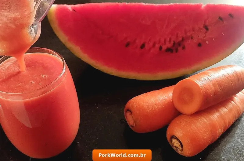 Suco de Cenoura com Melancia
