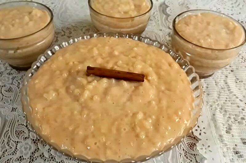Arroz Doce Cremoso com Açúcar Queimado