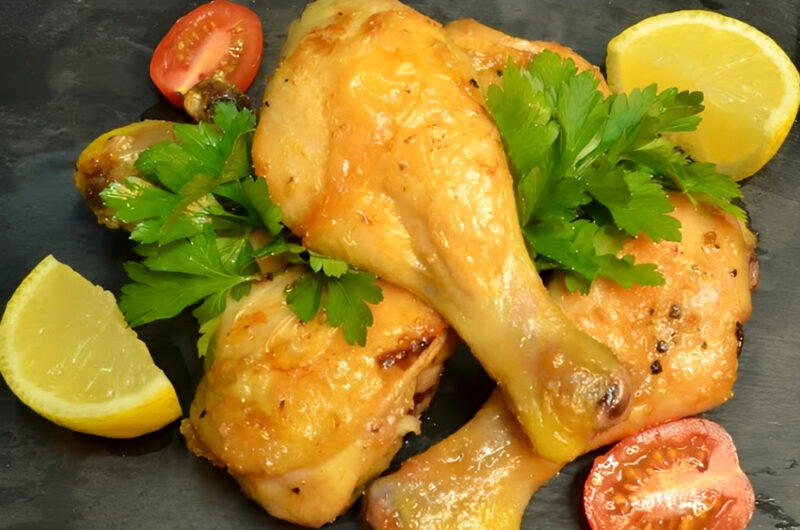 Frango Assado com Alho e Gengibre