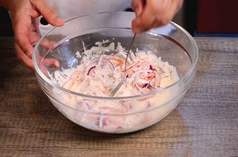 Salada de Presunto, Pimentão e Cebola