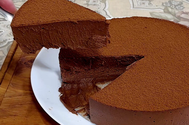 Torta Mousse de Chocolate com Maçã Fit