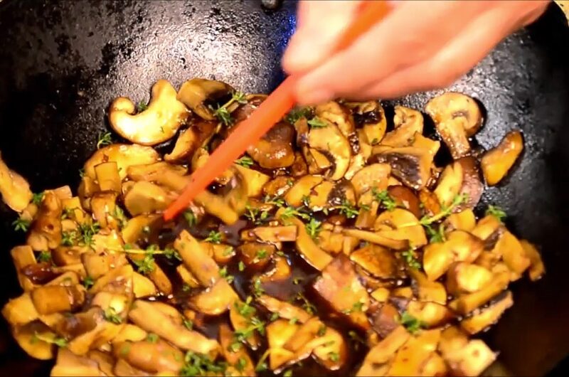 Cogumelos com Molho Teriyaki